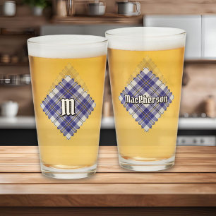 Clan MacPherson Blue Dress Tartan Glass