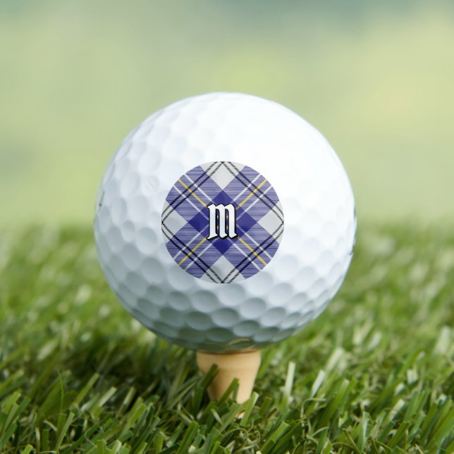 Clan MacPherson Blue Dress Tartan Golf Balls (Insitu Tee)