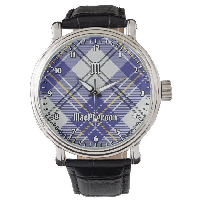 Clan MacPherson Blue Dress Tartan Watch (Front)