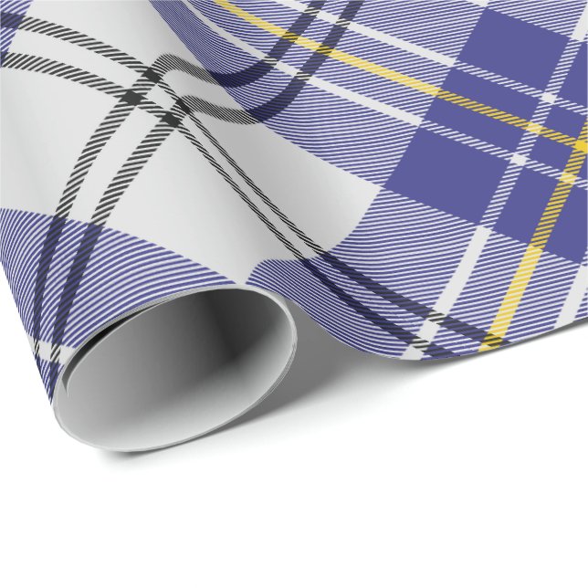 Clan MacPherson Blue Dress Tartan Wrapping Paper (Roll Corner)