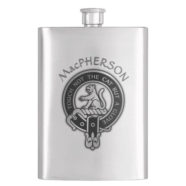 Clan MacPherson Crest Flask (Front)