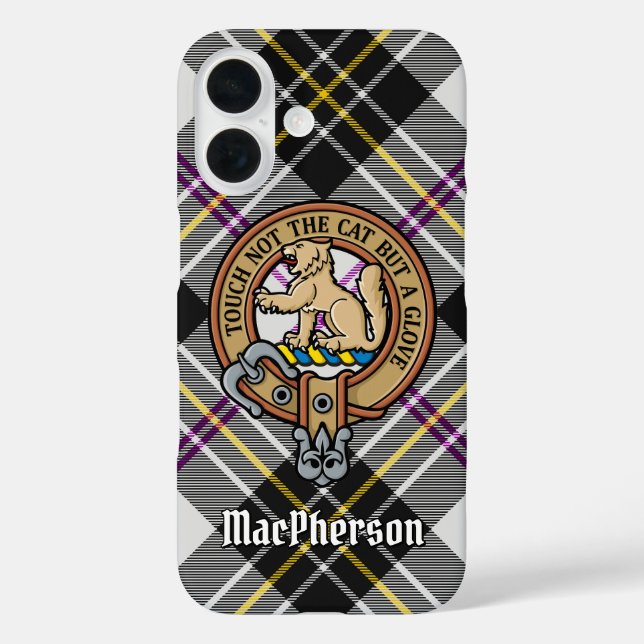 Clan MacPherson Crest over Dress Tartan Case-Mate iPhone Case (Back)