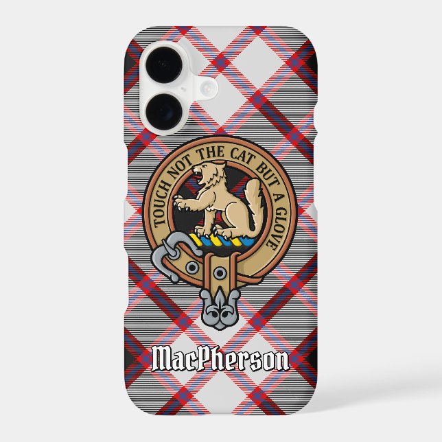 Clan MacPherson Crest over Hunting Tartan (Back)