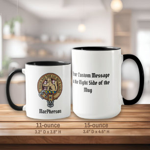 Clan MacPherson Crest over Hunting Tartan Mug