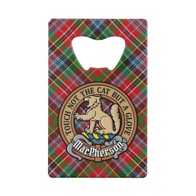 Clan MacPherson Crest over Tartan (Front)