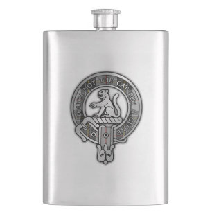Clan MacPherson Crest & Tartan Flask