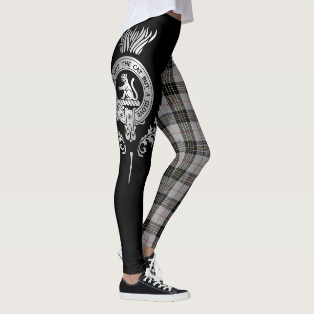 Clan MacPherson Crest & Tartan Leggings (Right)