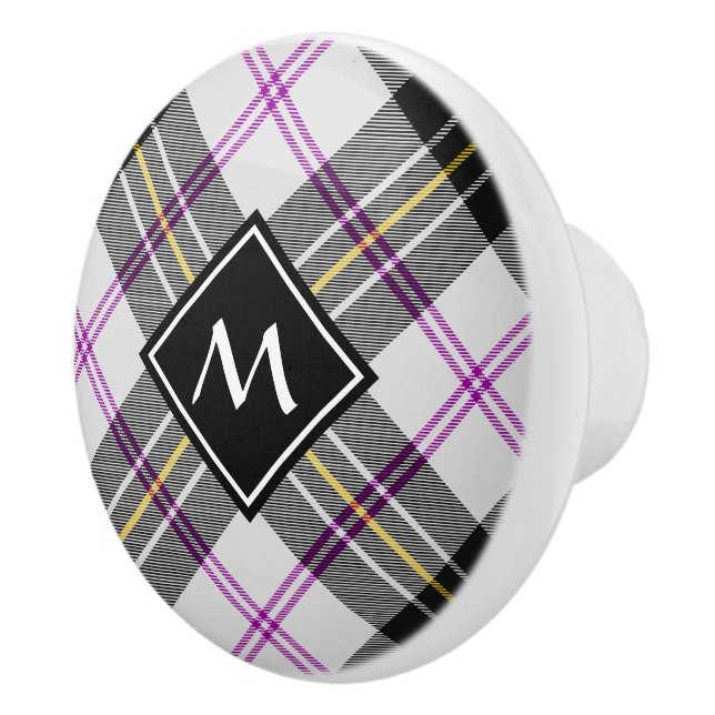 Clan MacPherson Dress Tartan Ceramic Knob (Right)