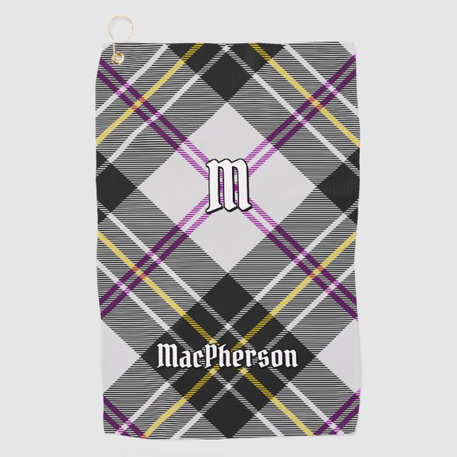 Clan MacPherson Dress Tartan Golf Towel (Front)