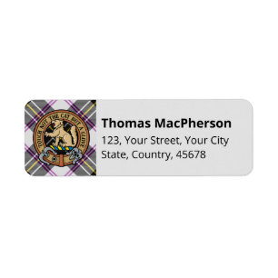 Clan MacPherson Dress Tartan Label