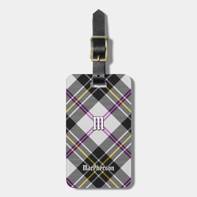 Clan MacPherson Dress Tartan Luggage Tag (Front Vertical)