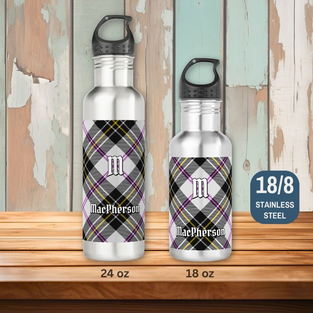 Clan MacPherson Dress Tartan Steel Water Bottle (Creator Uploaded)
