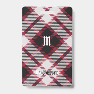 Clan MacPherson Hunting Tartan Badge ID Badge