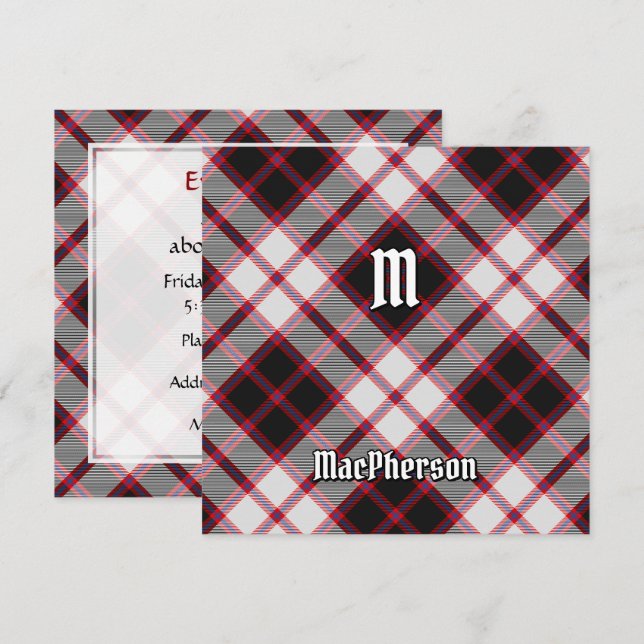 Clan MacPherson Hunting Tartan Invitation (Front/Back)