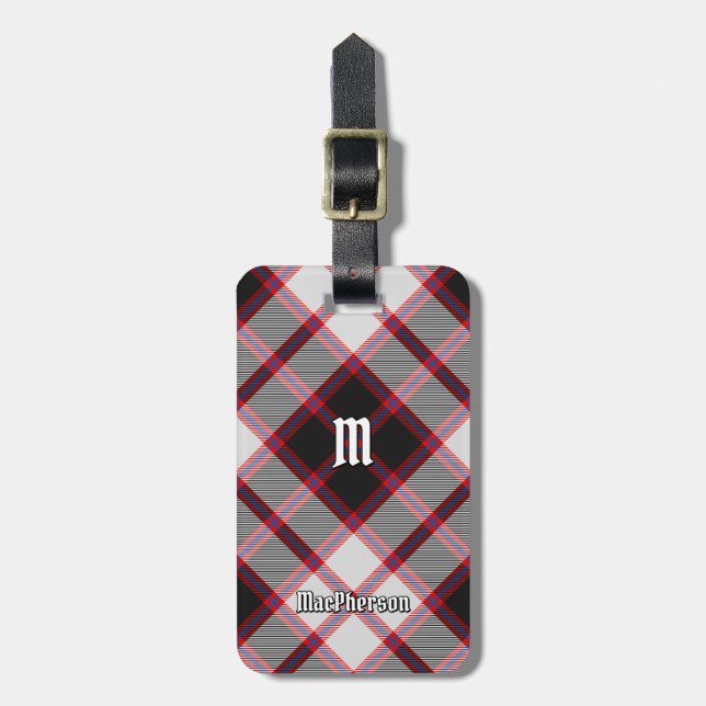 Clan MacPherson Hunting Tartan Luggage Tag (Front Vertical)