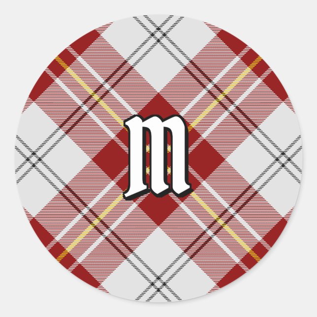 Clan MacPherson Red Dress Tartan Classic Round Sticker (Front)