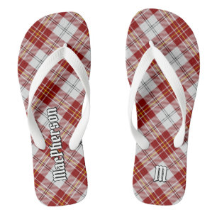 Clan MacPherson Red Dress Tartan Flip Flops