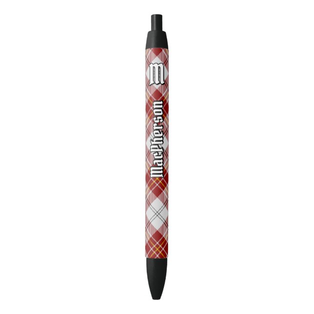 Clan MacPherson Red Dress Tartan Ink Pen (Front Vertical)