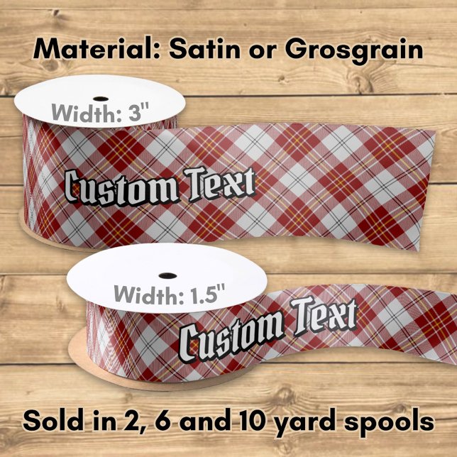 Clan MacPherson Red Dress Tartan Satin Ribbon (Creator Uploaded)