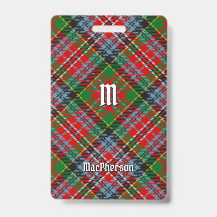 Clan MacPherson Tartan Badge ID Badge