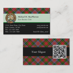 Clan MacPherson Tartan Business Card
