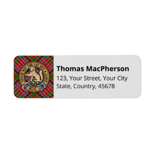 Clan MacPherson Tartan Label