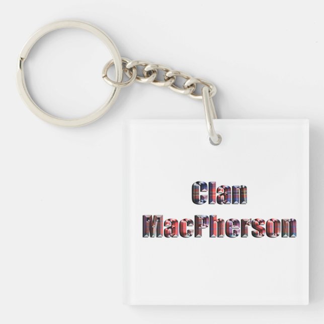 Clan MacPherson Tartan Logo, Key Ring (Front)