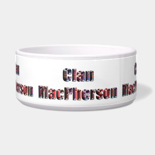 Clan Macpherson Tartan Name, Dog Bowl