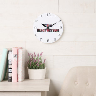 Clan Macpherson Tartan Name, Wall Clock