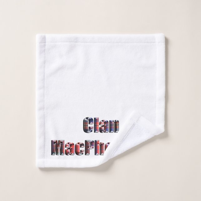 Clan MacPherson Tartan Name, Wash Cloth (Wash Cloth)