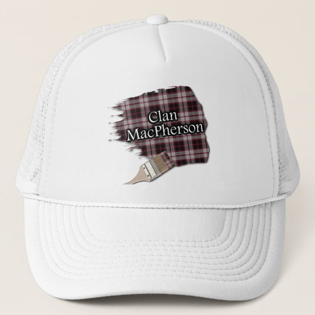 Clan MacPherson Tartan Paint Brush Cap (Front)