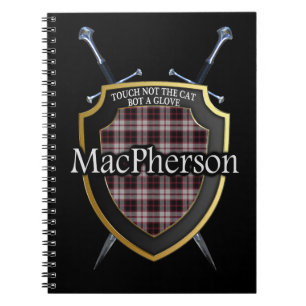 Clan MacPherson Tartan Shield & Swords Notebook
