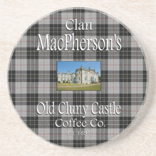 Clan MacPherson's Old Cluny Castle Coffee Co. Coaster