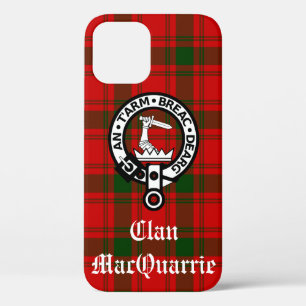 Clan MacQuarrie Tartan and Crest iPhone 12 Case