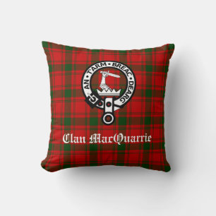 Clan MacQuarrie Tartan and Crest Cushion