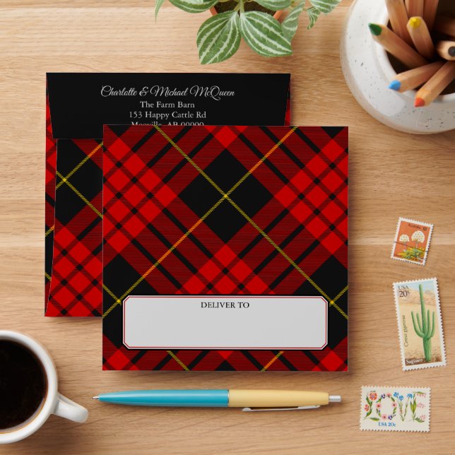 Clan MacQueen Tartan Envelope (Desk)