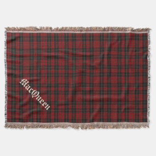 Clan MacQueen Tartan Plaid Custom Throw Blanket