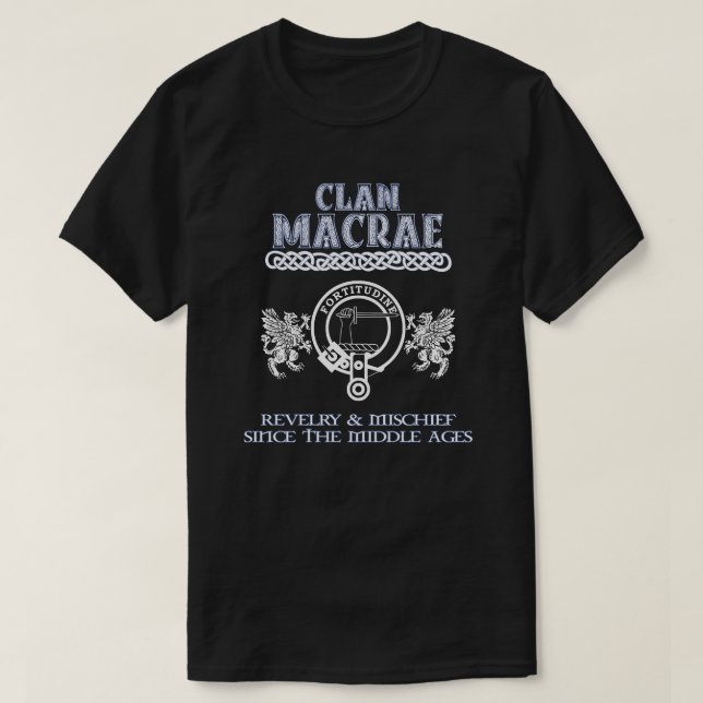 Clan Macrae crest Scottish clans Scottish surname T-Shirt (Design Front)