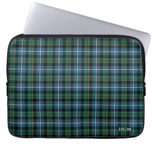 Clan MacRae Hunting Tartan Scottish Plaid Monogram Laptop Sleeve