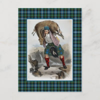 Clan MacRae Vintage Illustration Tartan Frame
