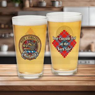 Clan MacTavish Crest over Tartan Glass