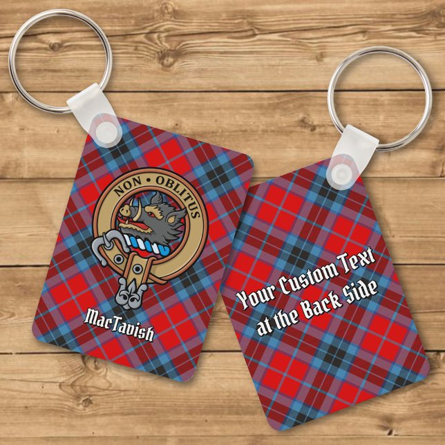 Clan MacTavish Crest over Tartan Keychain (Creator Uploaded)