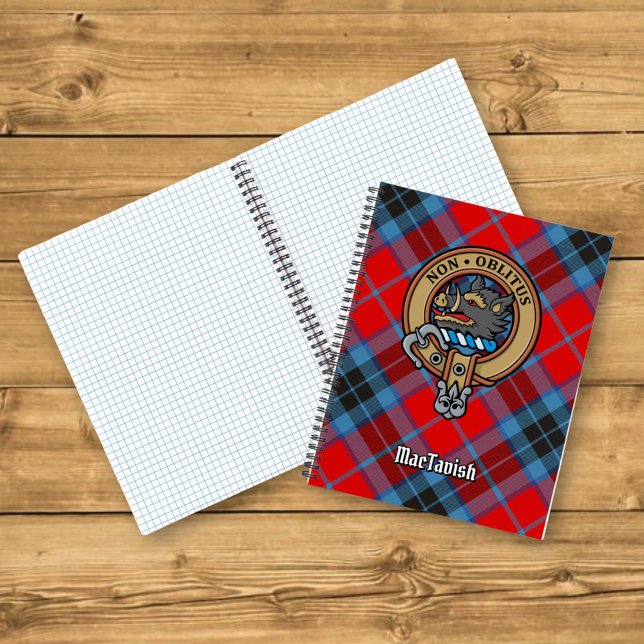 Clan MacTavish Crest over Tartan Notebook (Creator Uploaded)