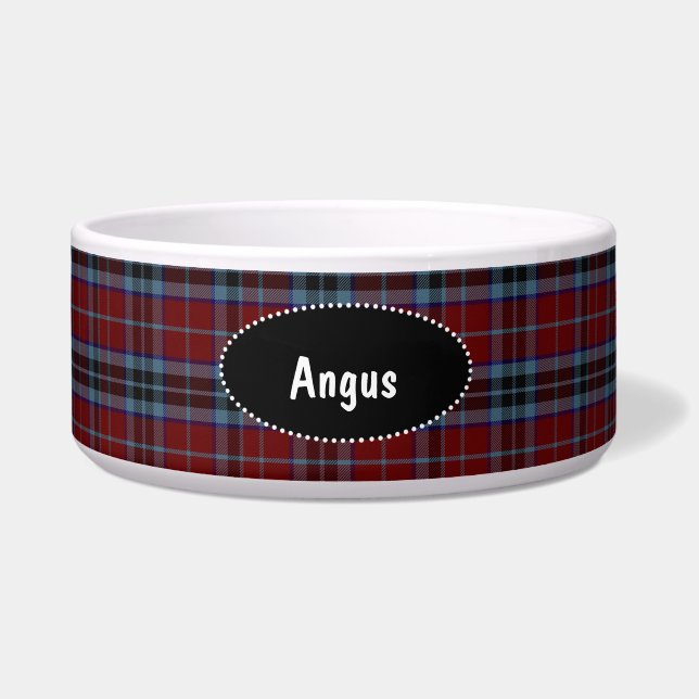 Clan MacTavish Plaid Custom Dog Bowl (Front)
