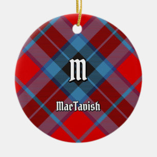 Clan MacTavish Tartan Ceramic Tree Decoration