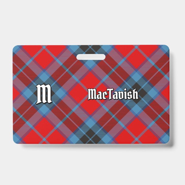 Clan MacTavish Tartan ID Badge (Front)