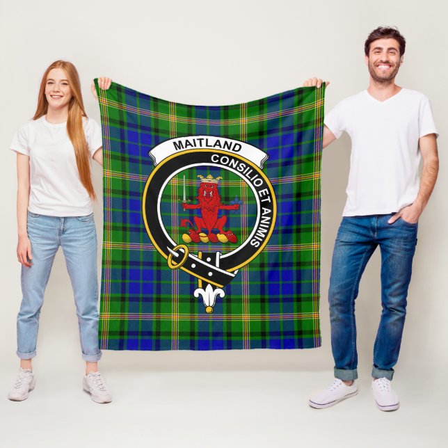 Clan MaiTland Tartan Plaid Fleece Blanket (In Situ)
