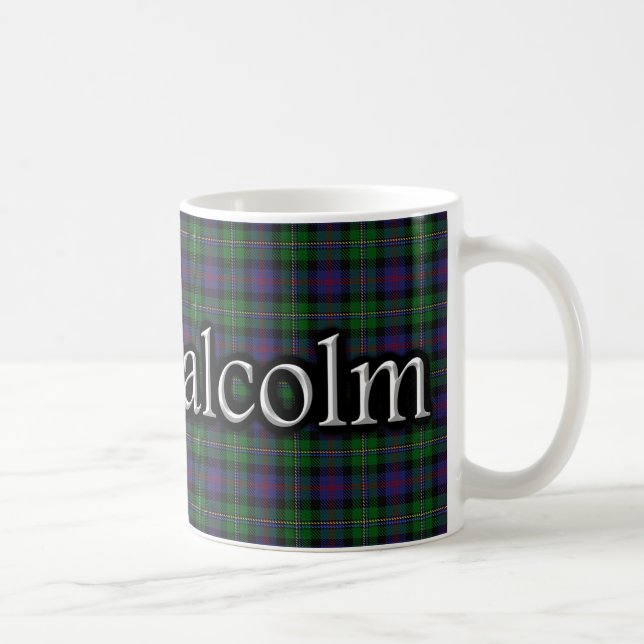 Clan Malcolm Classic Tartan Scottish Coffee Mug (Right)