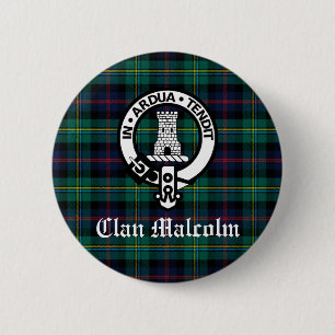 Clan Malcolm Crest Badge and Tartan