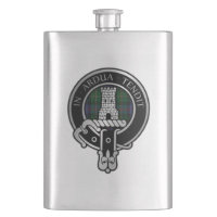 Clan Malcolm Crest & Tartan Flask